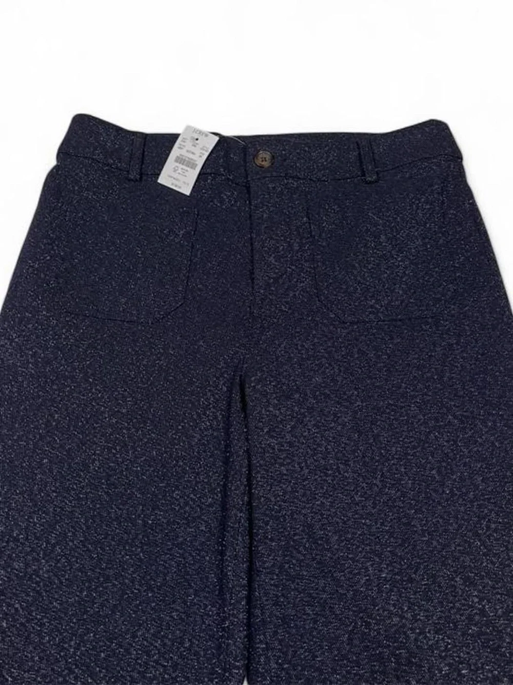 NWT! J. Crew Lizzie Pant Sparkle Blue Wide Leg Navy Blue Women’s Size 28 L30